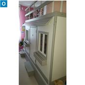 Maison Lit grise et blanche