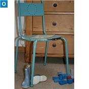 Paire de chaises bleues vintage