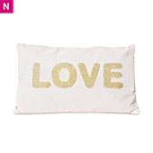 Coussin LOVE cru