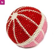 Balle rose en crochet