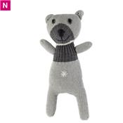 Doudou ours en tricot gris