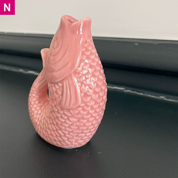 Petit vase poisson rose