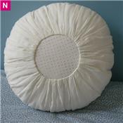 Coussin boule lin blanc GM - PRIX EN BAISSE