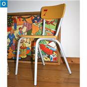 Deux chaises d'école années 60 revisitées