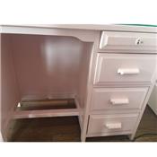 Bureau petit Minsitre et chaise rose