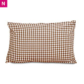 Coussin  carreaux sable