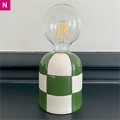 Petite lampe carreaux verts