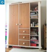 Armoire bois et crème - PRIX EN BAISSE