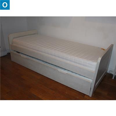 Lit gigogne transformable en lit 2 places