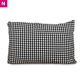 Coussin  carreaux noirs