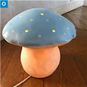 Lampe champignon bleu