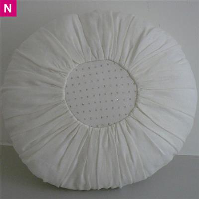 Coussin boule lin blanc PM